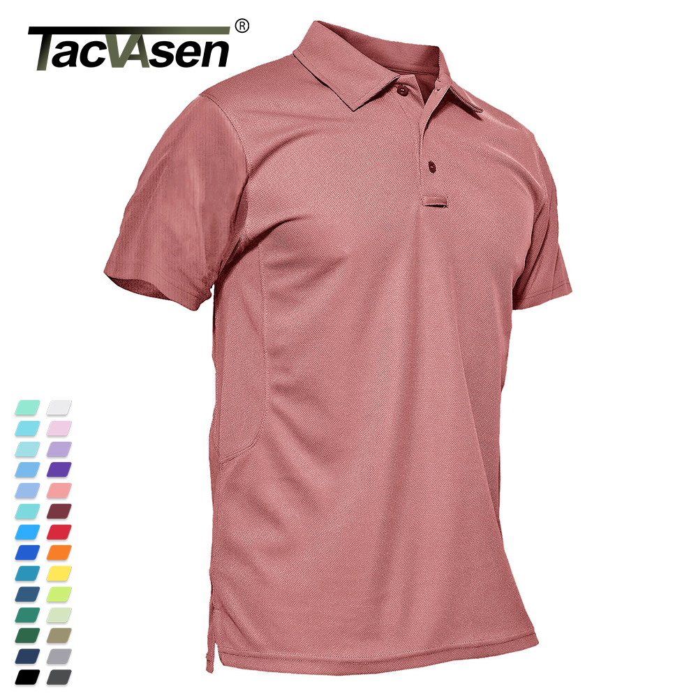 Polo Shirt Pique - TACVASEN Summer Colorful Fashion Polo Tee