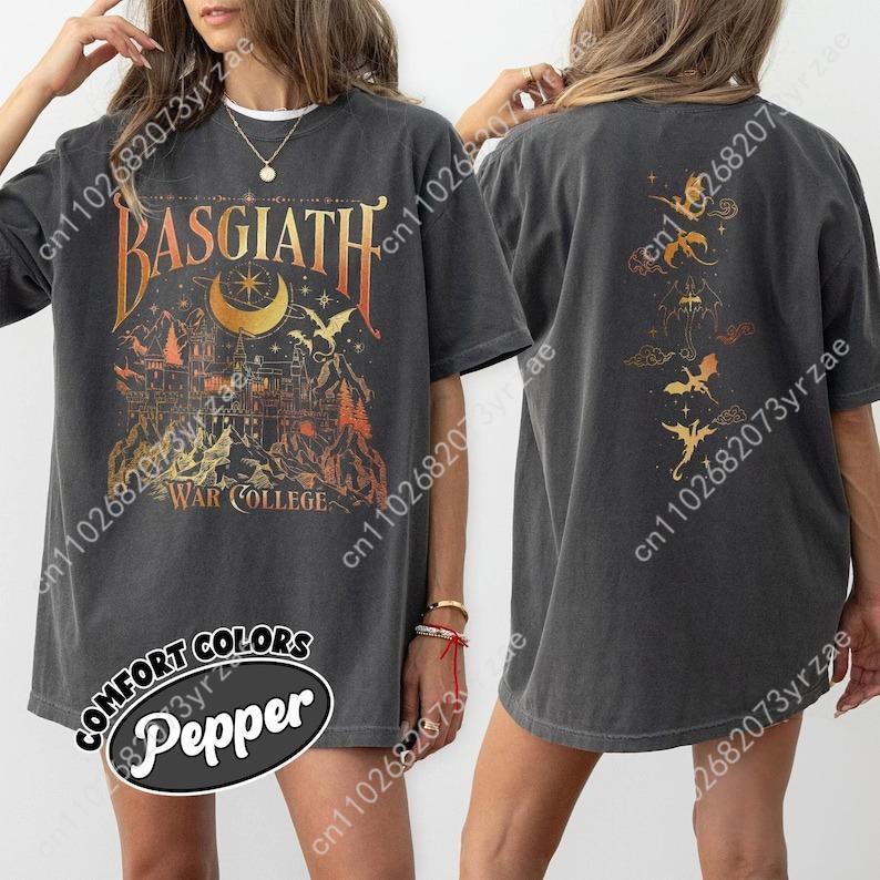 Linen Shirt Breathable - Basgiath War College Retro Wash Tshirt