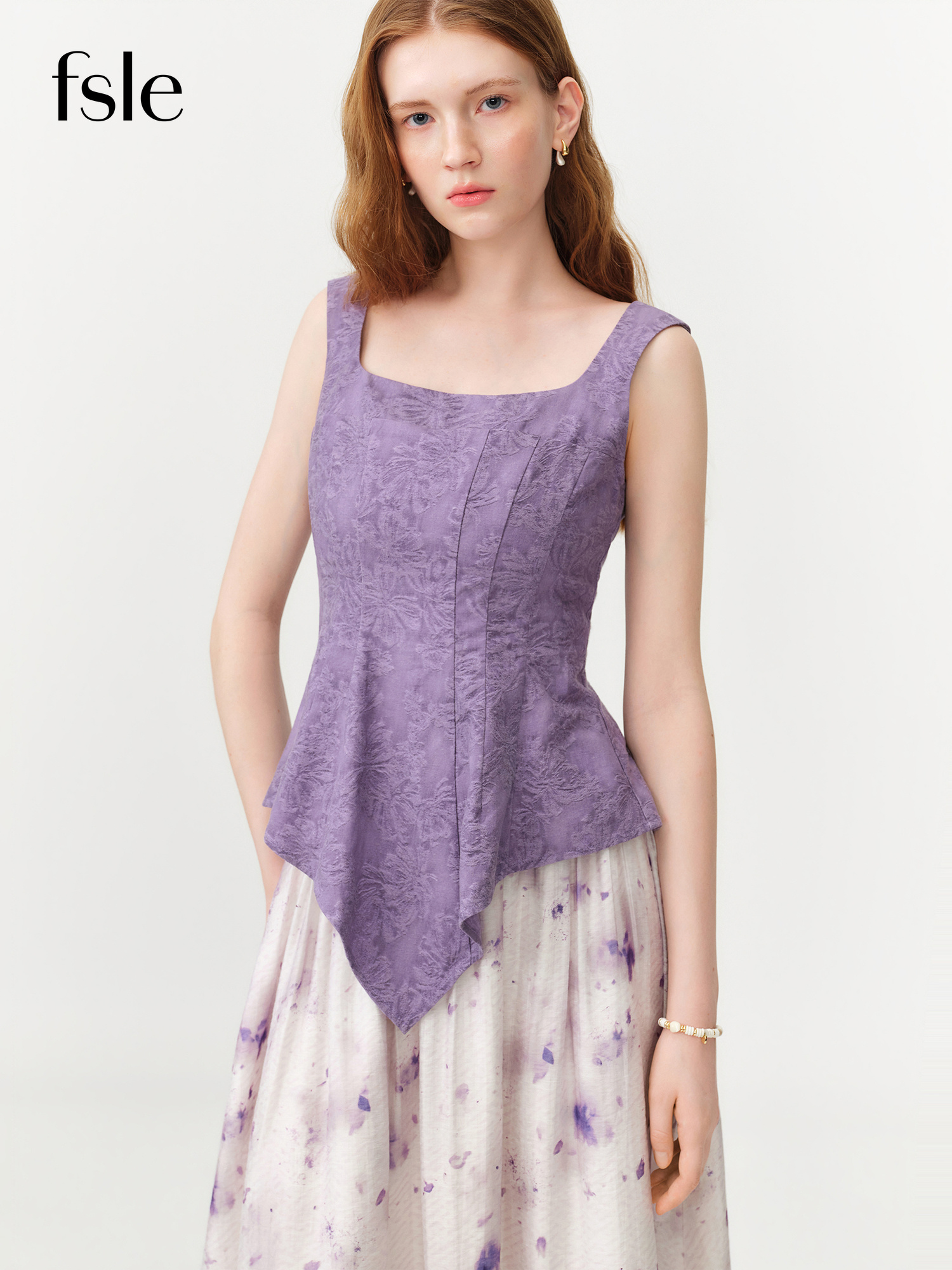 Shirt Camp Collar - FSLE 2026 Summer Women's Retro Square