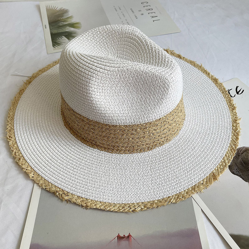 Fringed Brim Panama Hat Wide B - đánh giá và giá Bucket Hat Straw