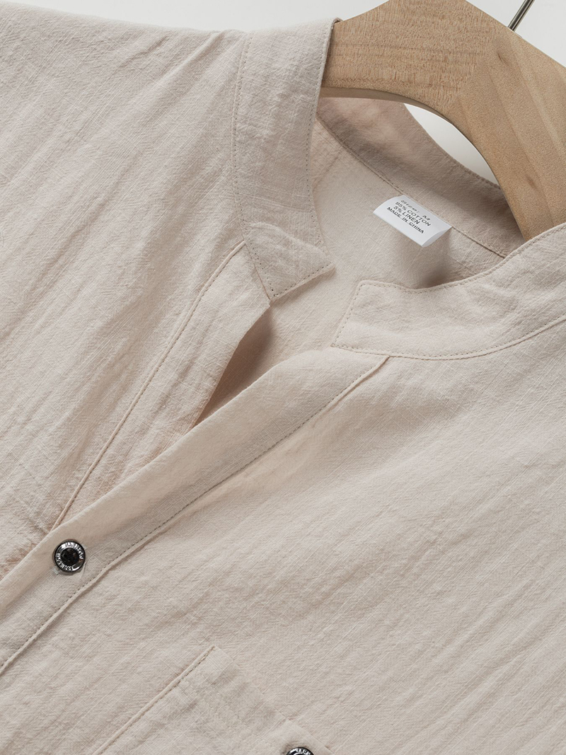 Men's Cotton Linen Henley Shir - đánh giá và giá Linen Shirt Breathable