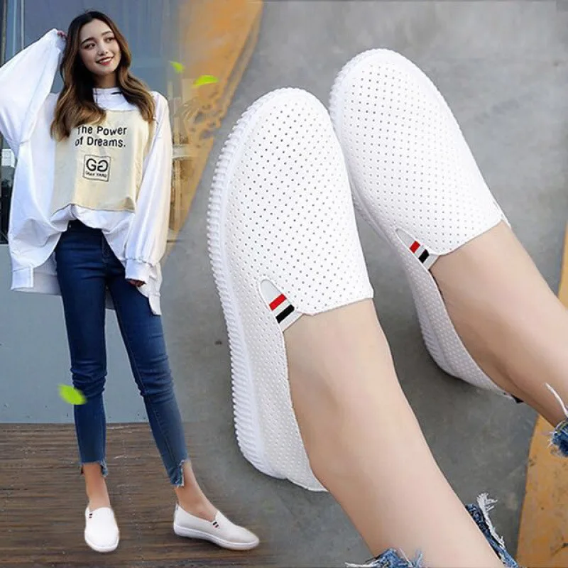 Women Sneakers White Flats Cut - đánh giá và giá Espadrille Slip On