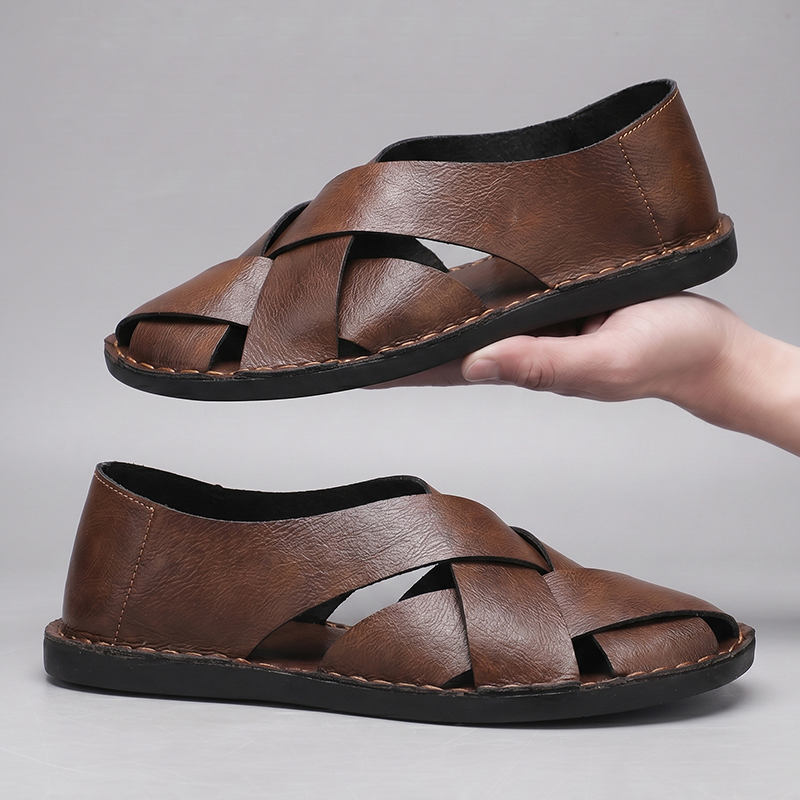 Summer Men's Cut-out Sandals N - đánh giá và giá Flip Flop Leather Men
