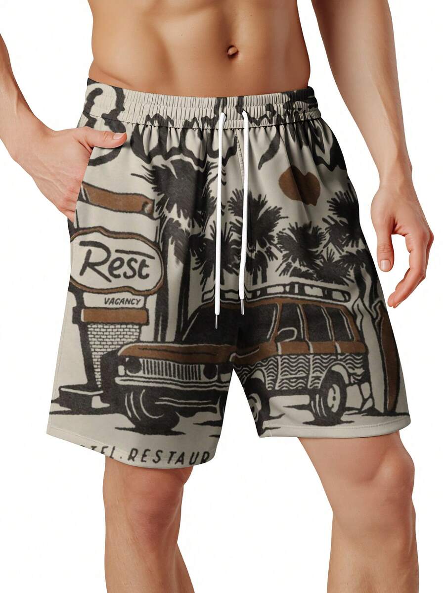 Mens Beach Trip Print Board Sh - đánh giá và giá Swim Trunk Quick Dry