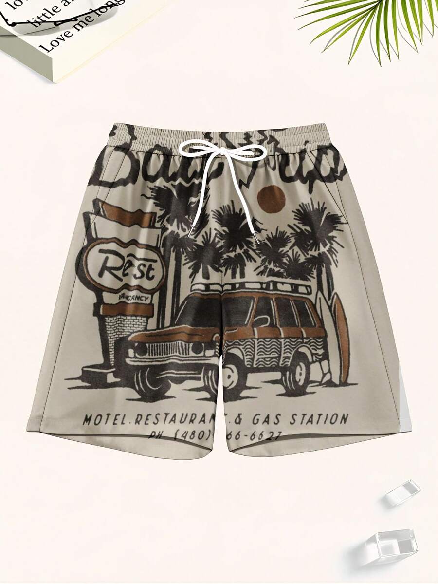 Mens Beach Trip Print Board Sh - đánh giá và giá Swim Trunk Quick Dry