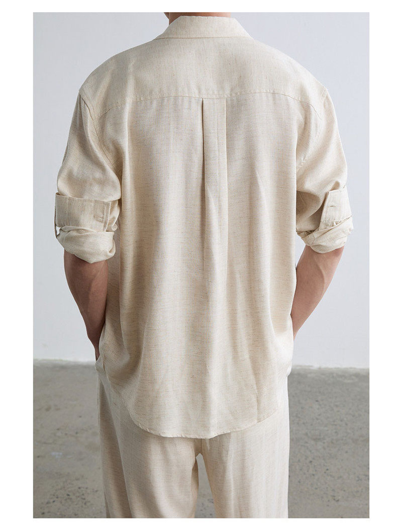 High-end Natural Linen Men's S - đánh giá và giá Linen Shirt Breathable
