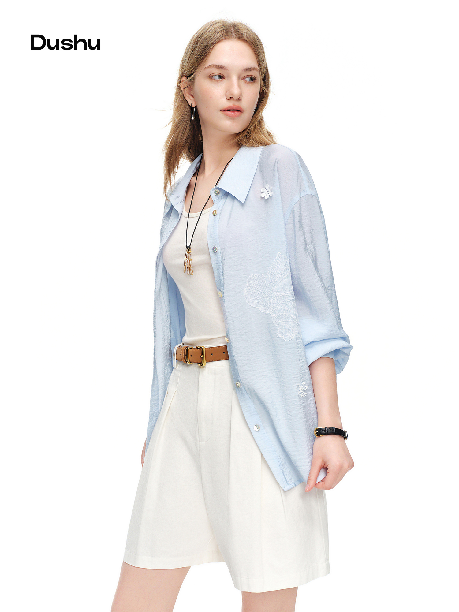 DUSHU 2026 Summer Women's Ligh - đánh giá và giá Resort Shirt Floral