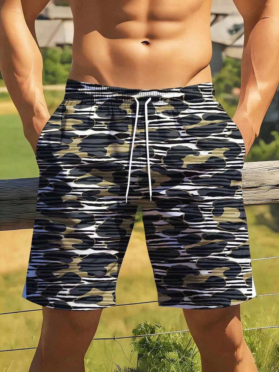 Mens Camouflage Print Swim Tru - đánh giá và giá Swim Trunk Quick Dry