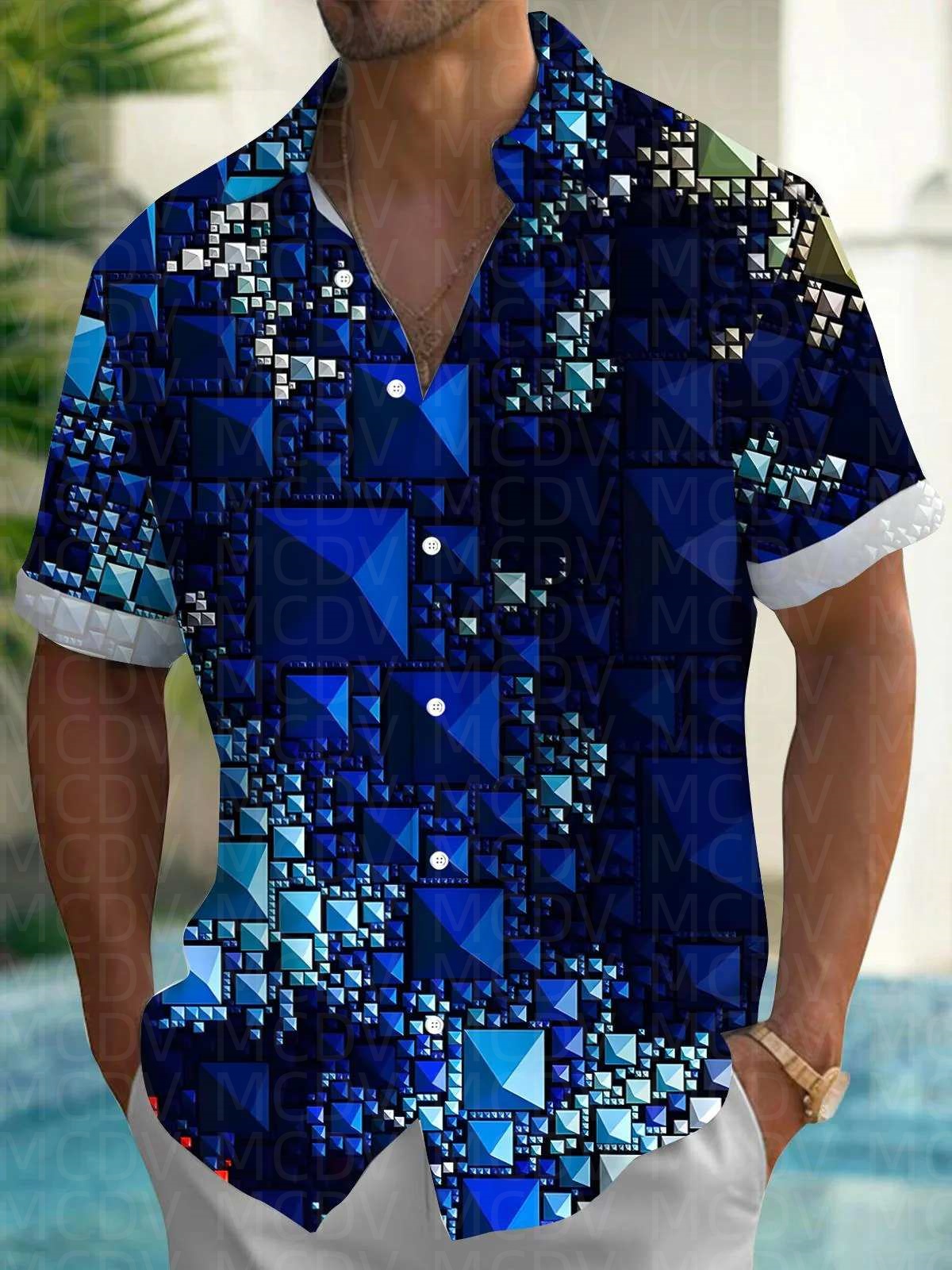 Sun Pattern Style Men's Hawaii - đánh giá và giá Shirt Camp Collar