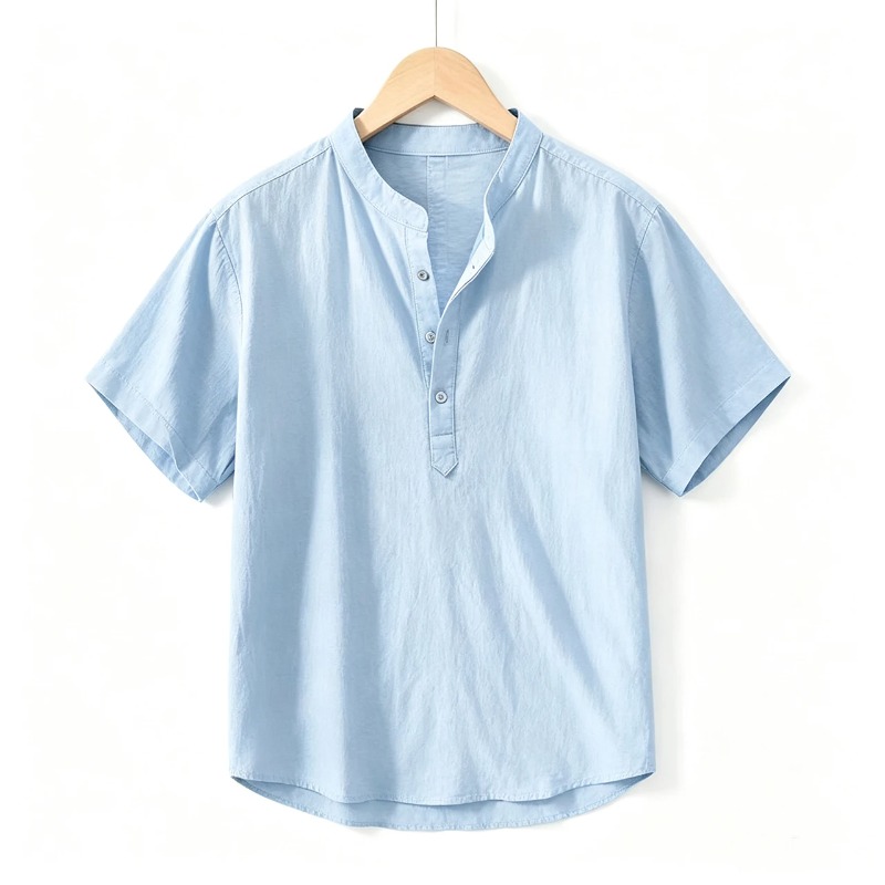 Summer Thin Short-sleeved Shir - đánh giá và giá Linen Shirt Breathable