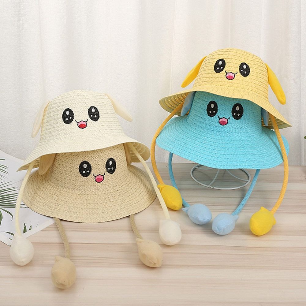 Summer Bucket Cap Moving Ears  - đánh giá và giá Bucket Hat Straw