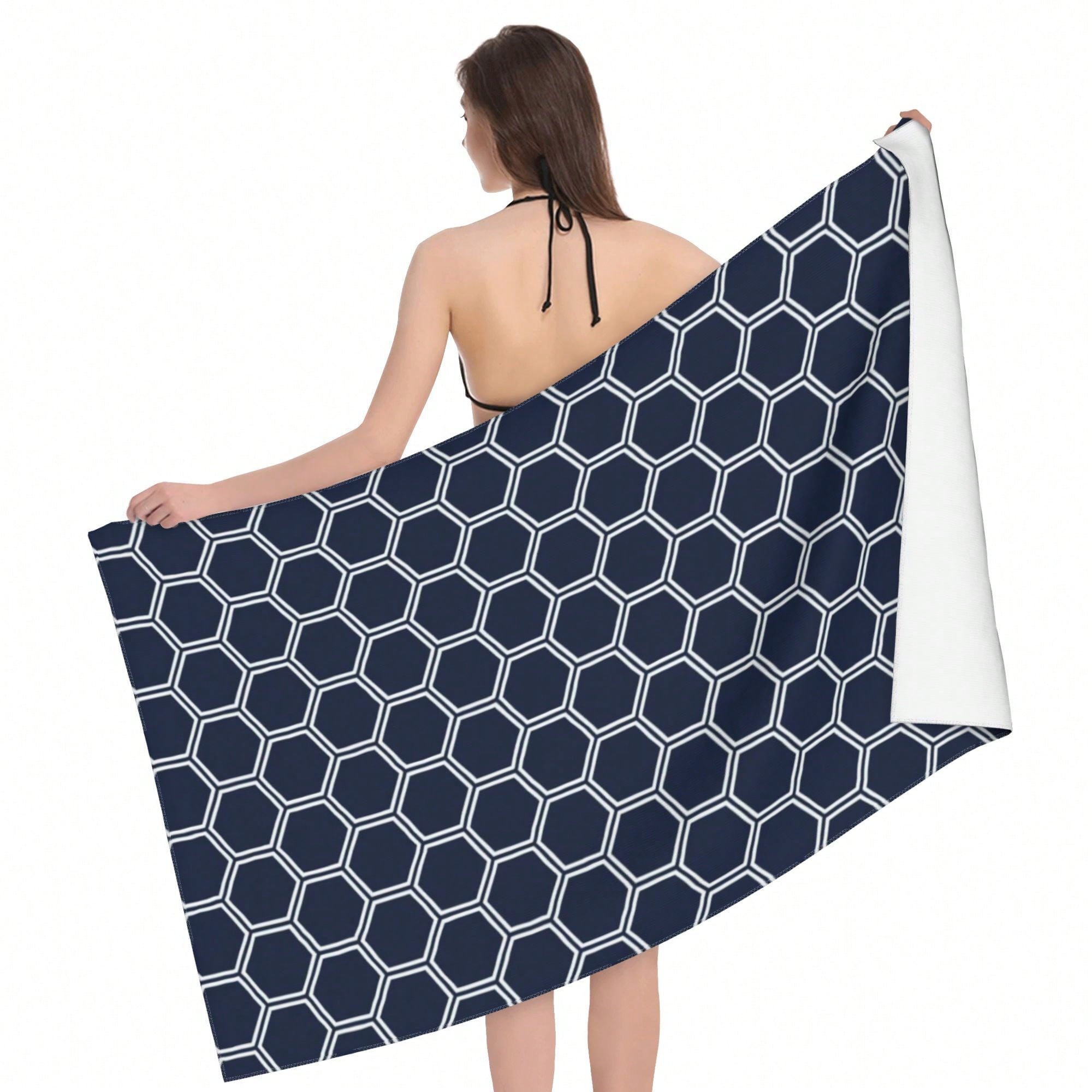 Geometric Pattern Cla1ssic StY - đánh giá và giá Beach Towel Large