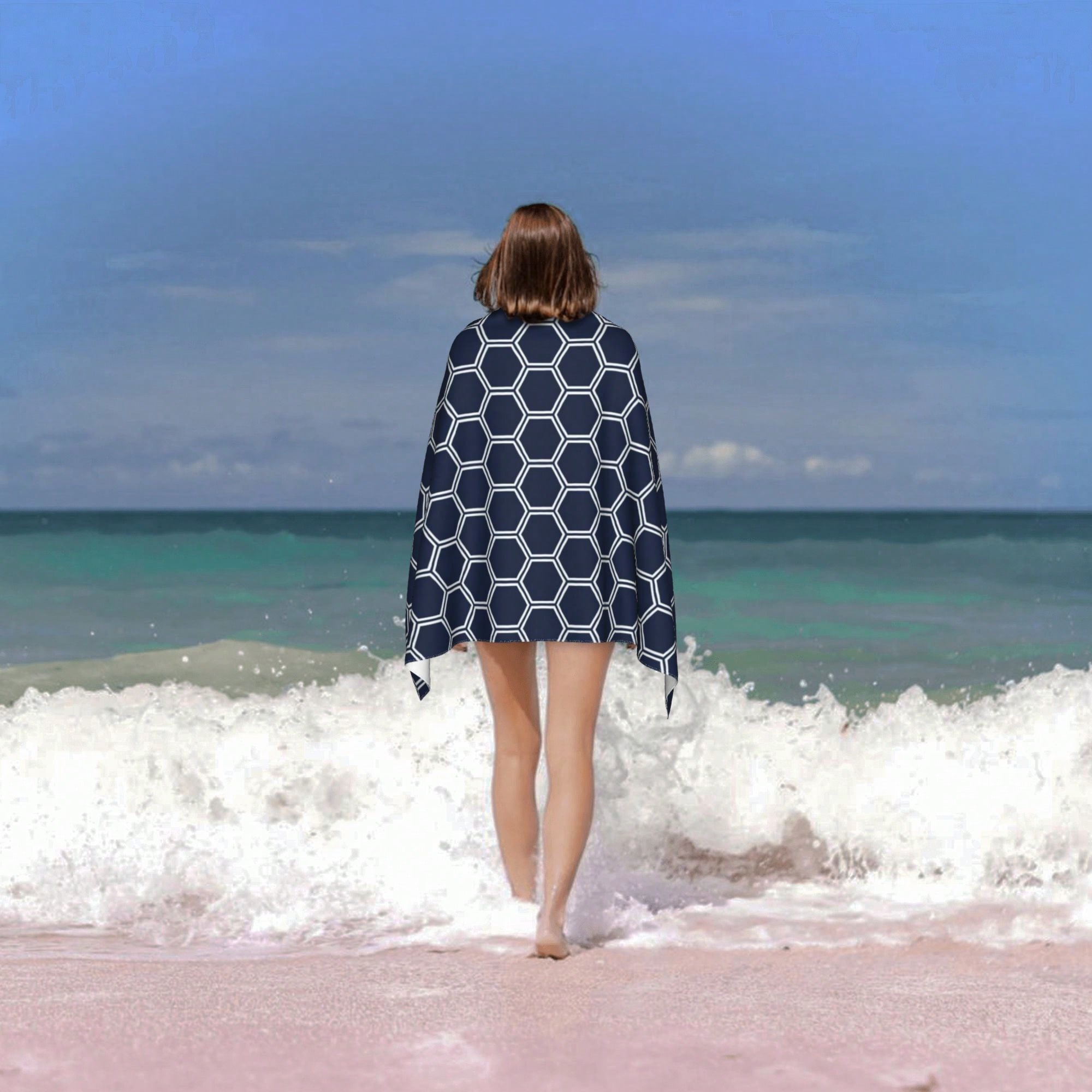 Geometric Pattern Cla1ssic StY - đánh giá và giá Beach Towel Large