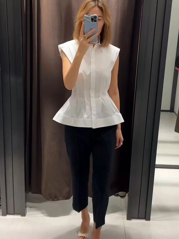 Women Casual Sleeveless Slim S - đánh giá và giá Shirt Camp Collar