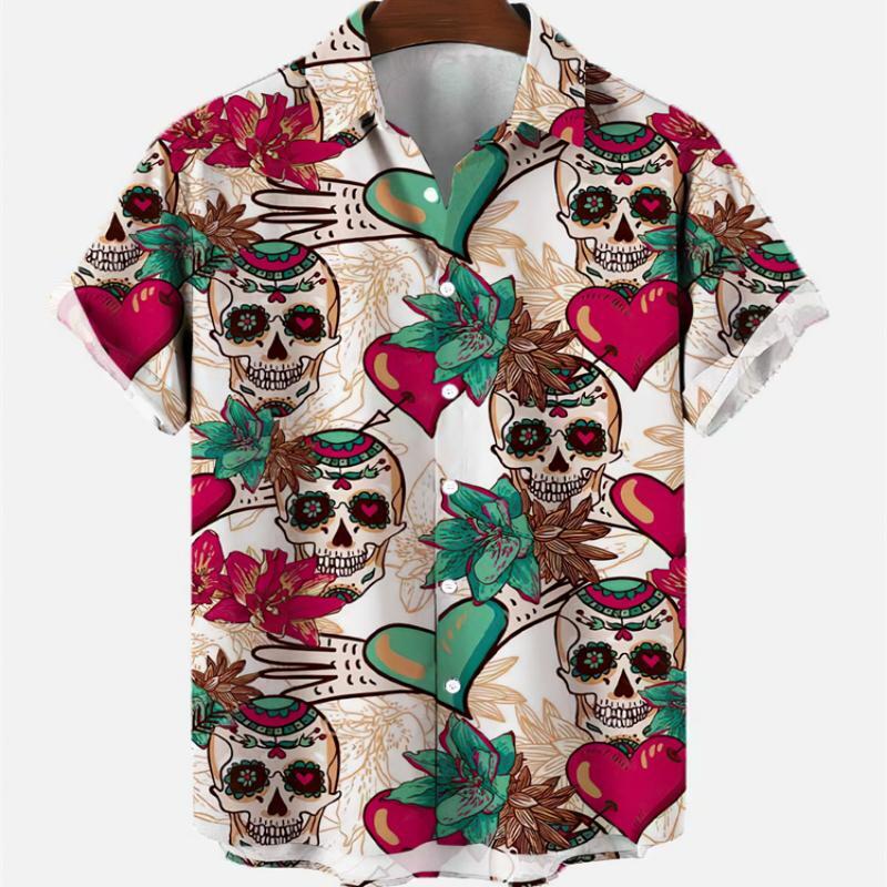 Summer Men's Fashion Casual So - đánh giá và giá Resort Shirt Floral