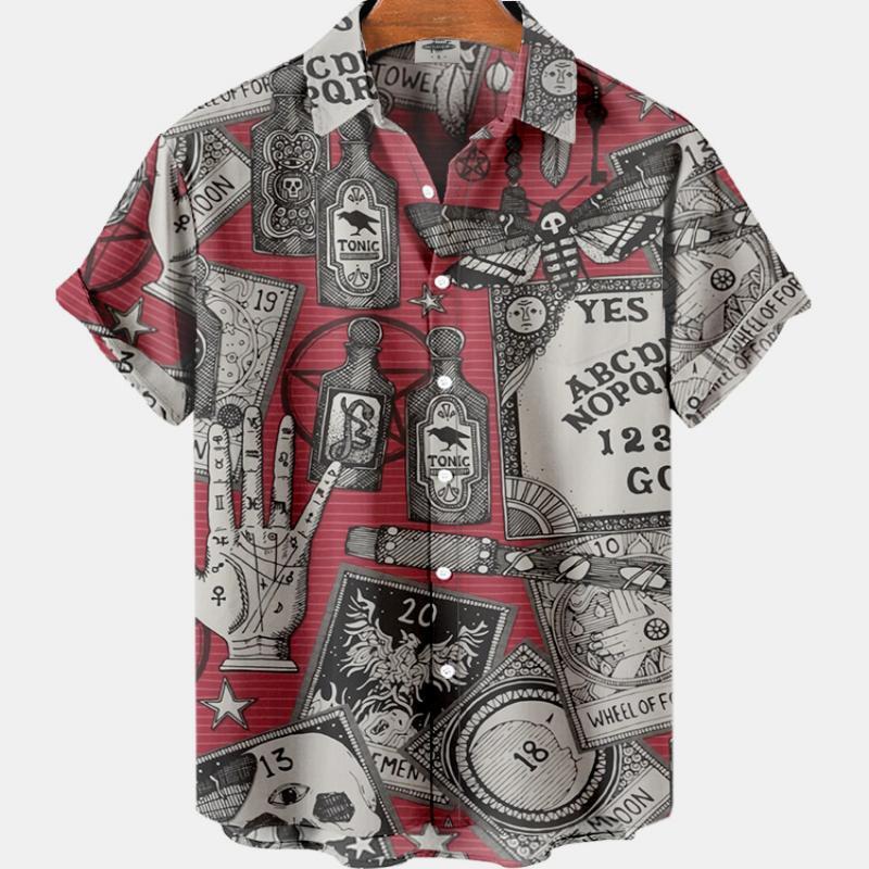 Summer Men's Fashion Casual So - đánh giá và giá Resort Shirt Floral