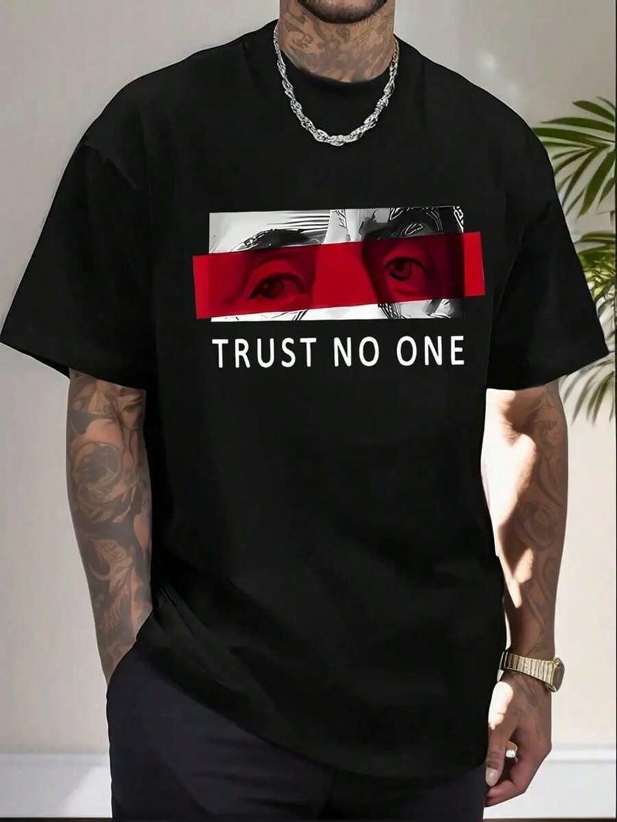 Black Cotton Graphic Tee with  - đánh giá và giá Tee Graphic Print
