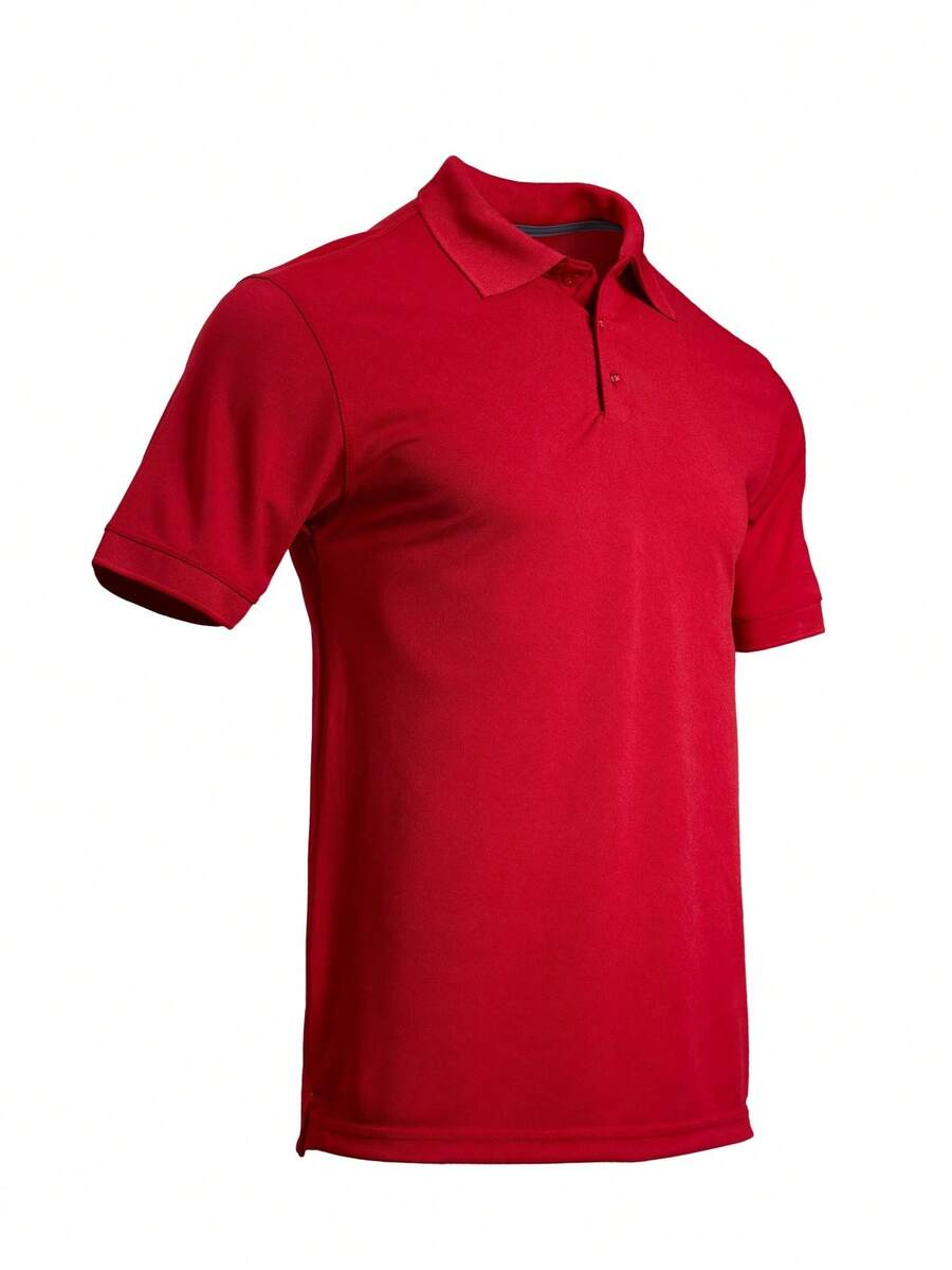 Men's Solid Red Pique Polo Shi - đánh giá và giá Polo Shirt Pique