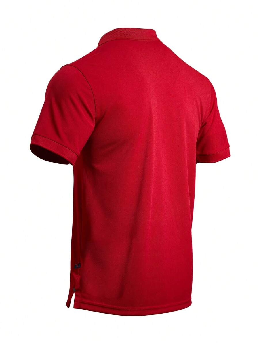 Men's Solid Red Pique Polo Shi - đánh giá và giá Polo Shirt Pique