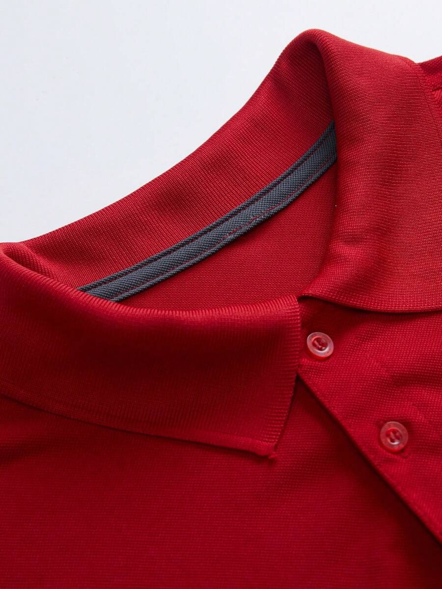 Men's Solid Red Pique Polo Shi - đánh giá và giá Polo Shirt Pique