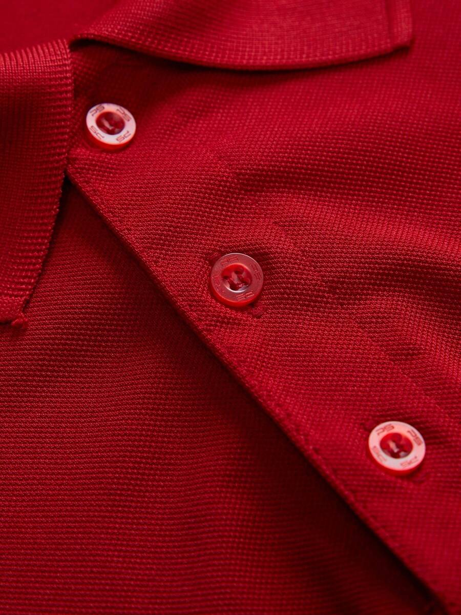 Men's Solid Red Pique Polo Shi - đánh giá và giá Polo Shirt Pique