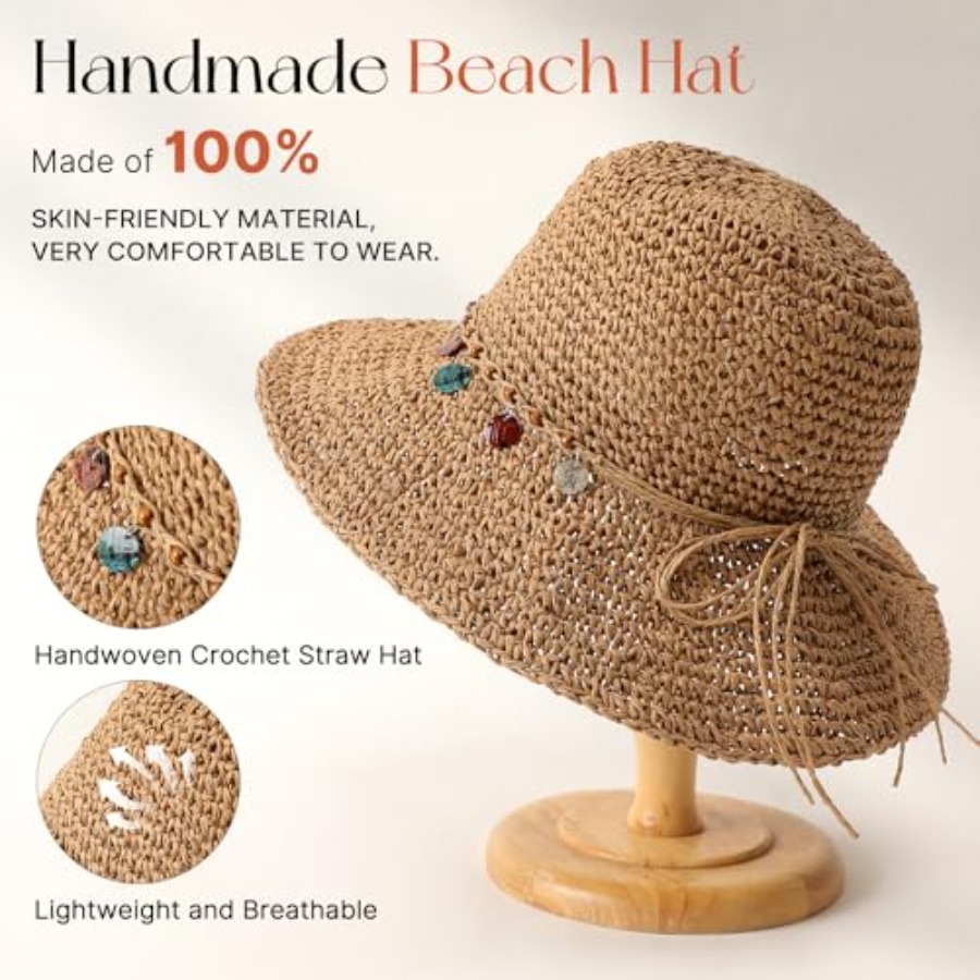 Beach Sun Hats for Women, Stra - đánh giá và giá Packable Hat Nylon