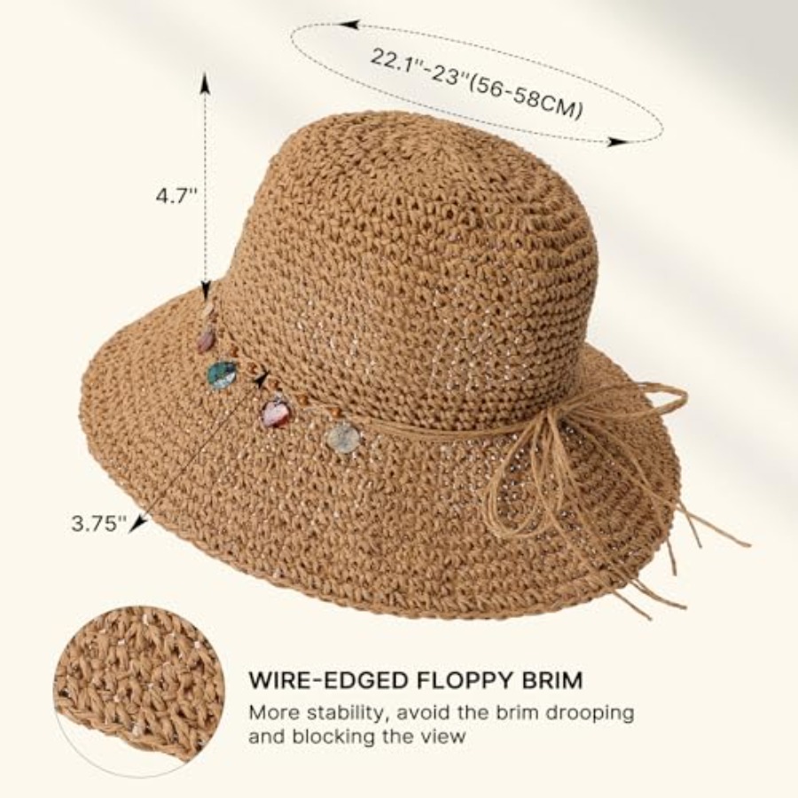 Beach Sun Hats for Women, Stra - đánh giá và giá Packable Hat Nylon