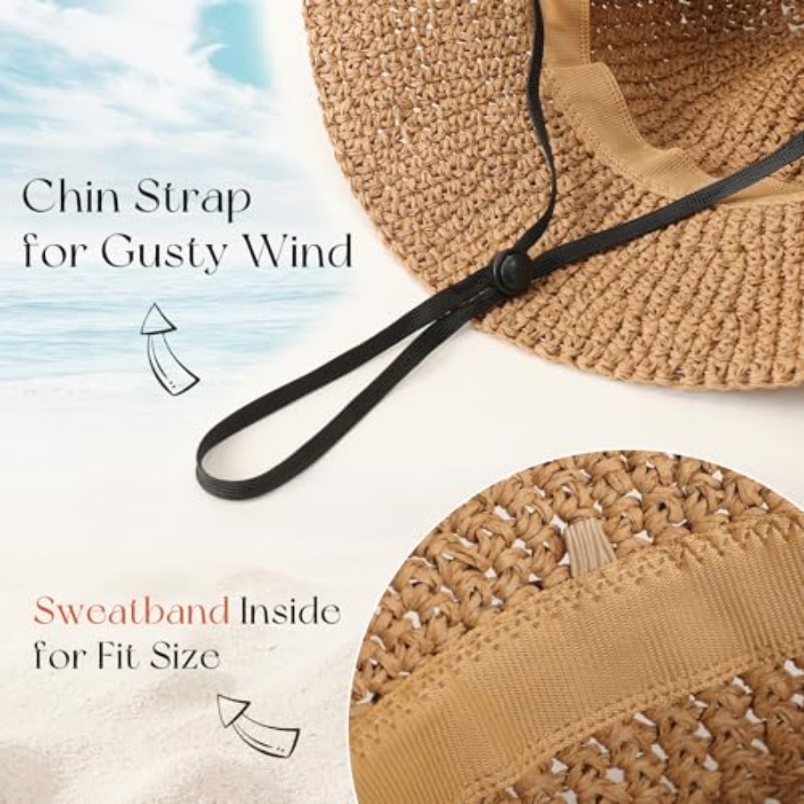 Beach Sun Hats for Women, Stra - đánh giá và giá Packable Hat Nylon