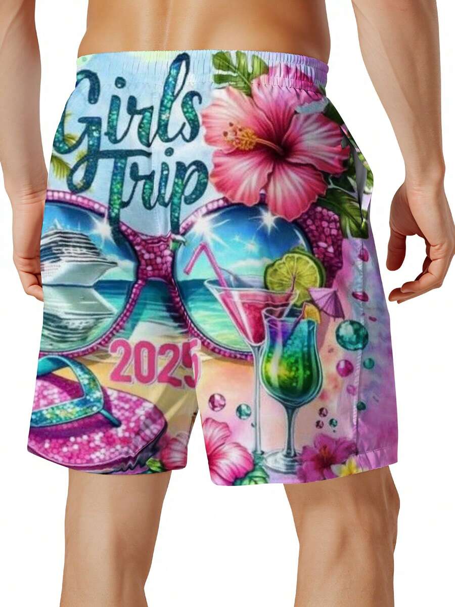 Mens Beach Swim Trunks 3D Prin - đánh giá và giá Swim Trunk Quick Dry