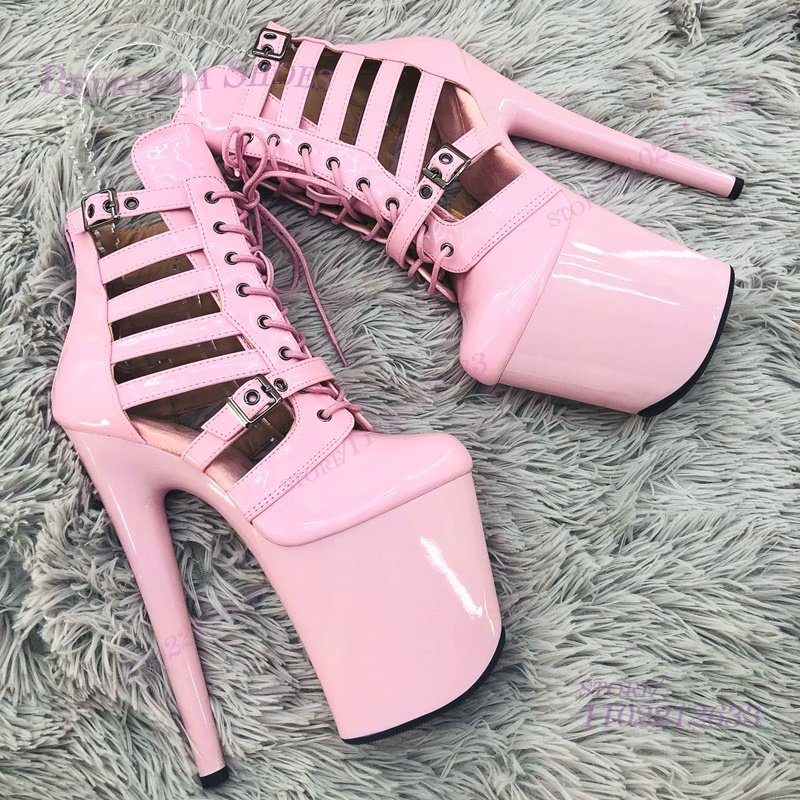 Pink Patent Leather Striped Ho - đánh giá và giá Casual Sandal Leather