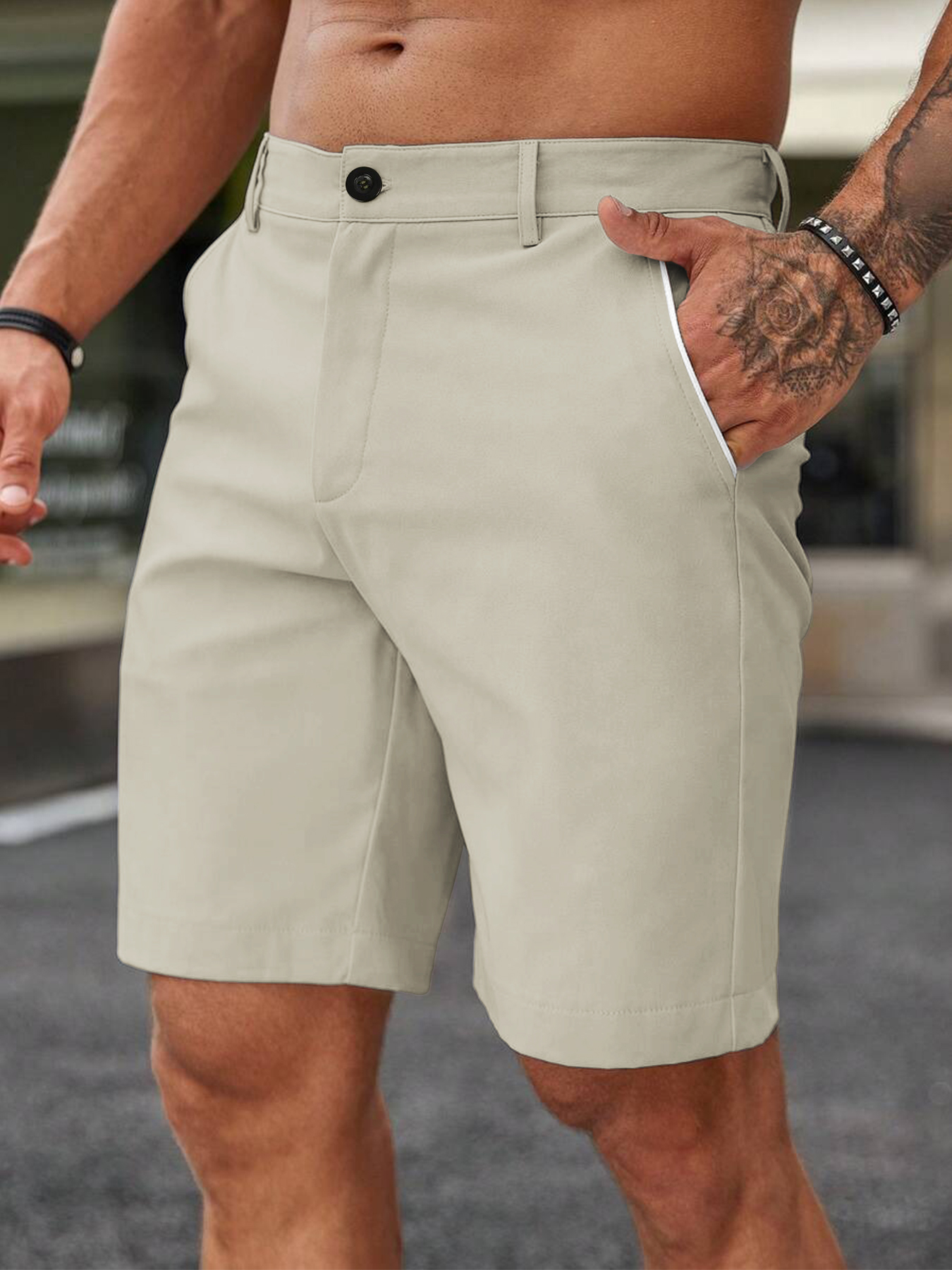 Men Fashion Slim Fit Chino Sho - đánh giá và giá Shorts Chino Slim