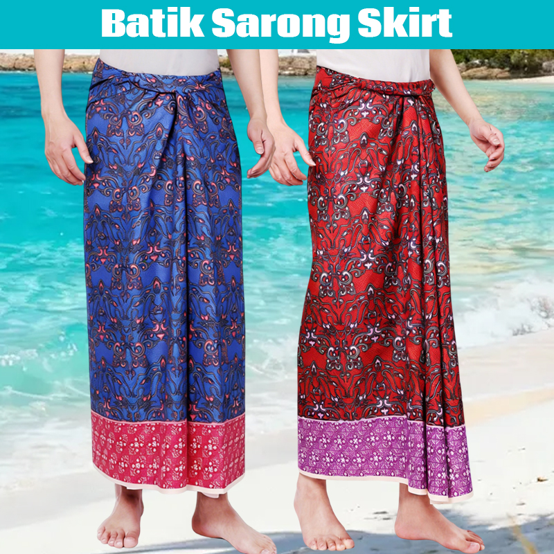 Batik Print Beach Sarong Wrap  - đánh giá và giá Sarong Men Wrap