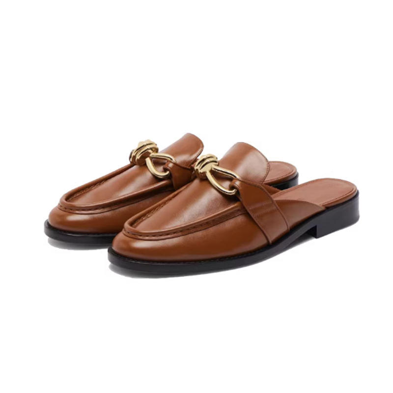 Metal Buckle Half Slippers For - đánh giá và giá Flip Flop Leather Men