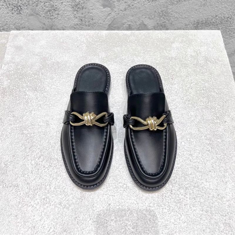 Metal Buckle Half Slippers For - đánh giá và giá Flip Flop Leather Men
