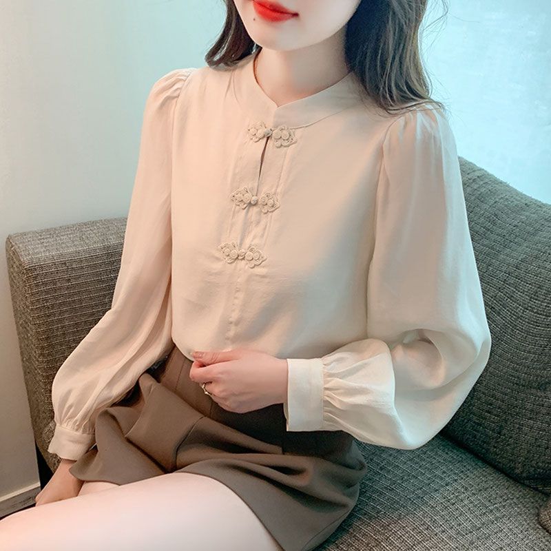New Chinese Style Stand Up Col - đánh giá và giá Shirt Camp Collar