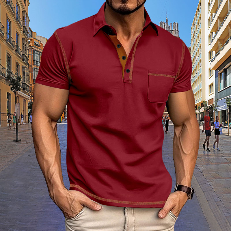2024 New Summer Mens Lapel Poc - đánh giá và giá Polo Shirt Pique