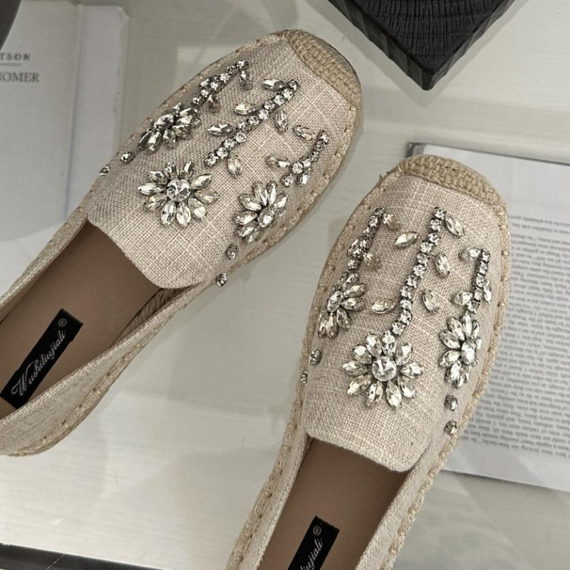 2026 Rhinestone Flower Decorat - đánh giá và giá Espadrille Slip On