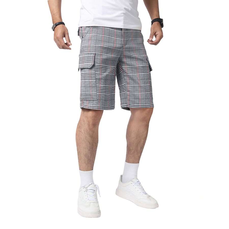 Mens Slim Fit Stretch Plaid Dr - đánh giá và giá Shorts Chino Slim