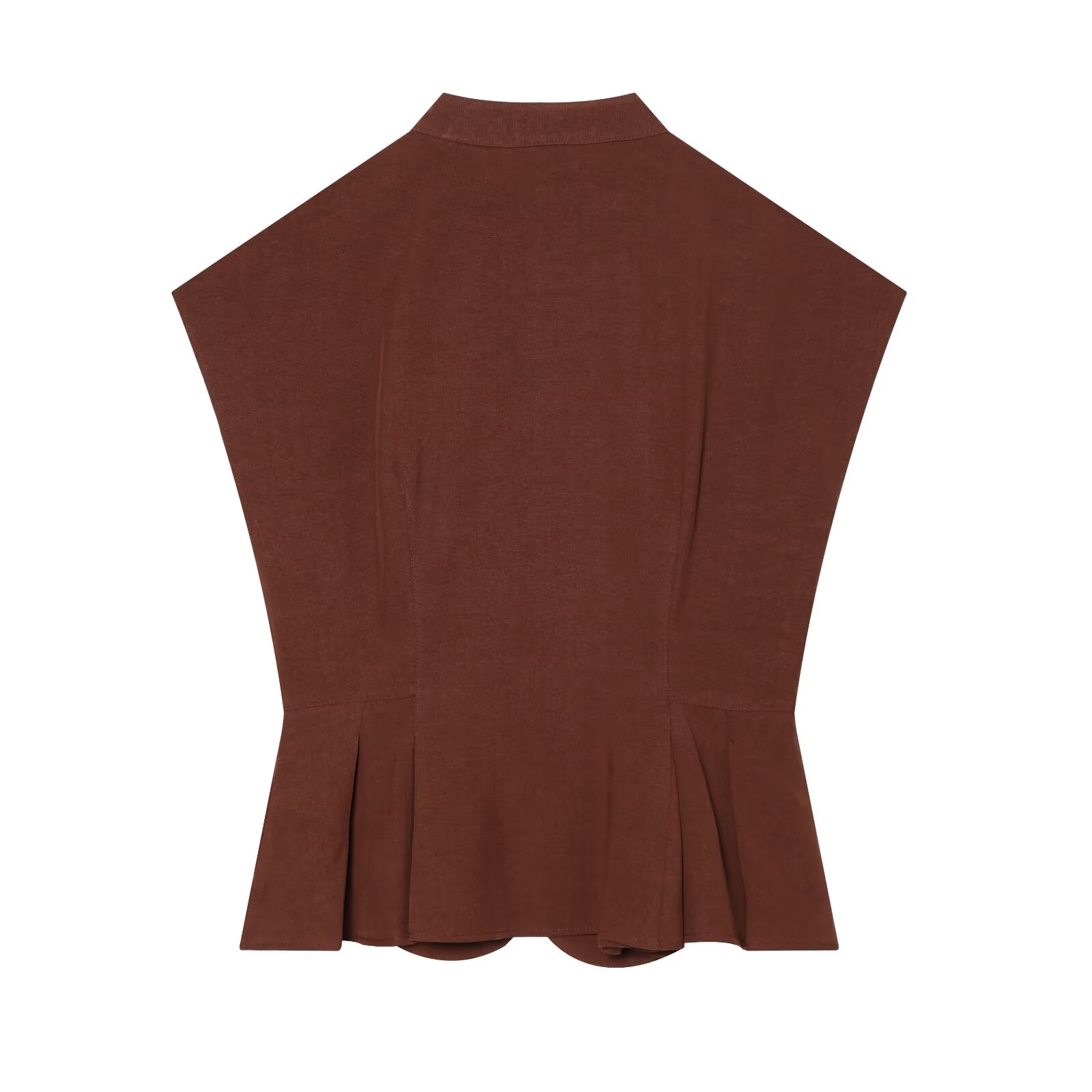 BSAY Waist Cinched Lotus Leaf  - đánh giá và giá Shirt Camp Collar