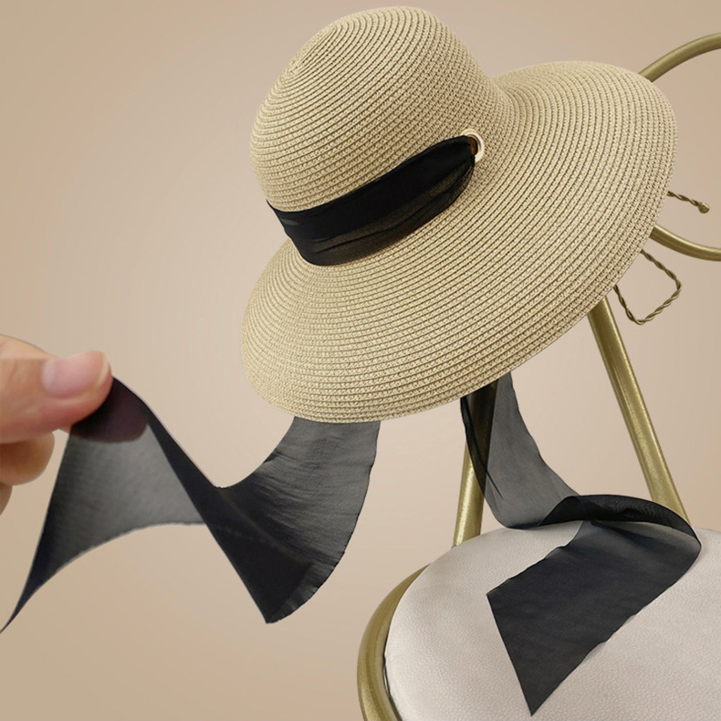 French Summer Elegant Long Rib - đánh giá và giá Bucket Hat Straw