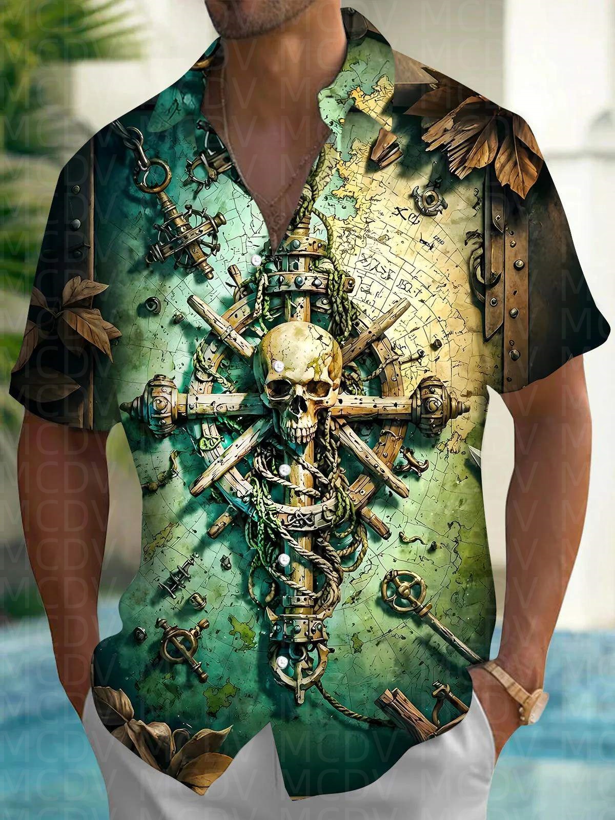 Insects Pattern Men's Hawaiian - đánh giá và giá Shirt Camp Collar