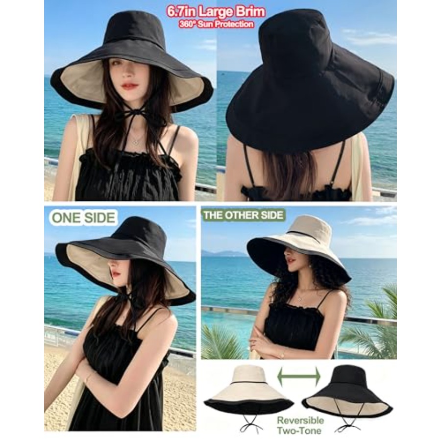 Extra Wide-Brim Sun Hats Women - đánh giá và giá Packable Hat Nylon