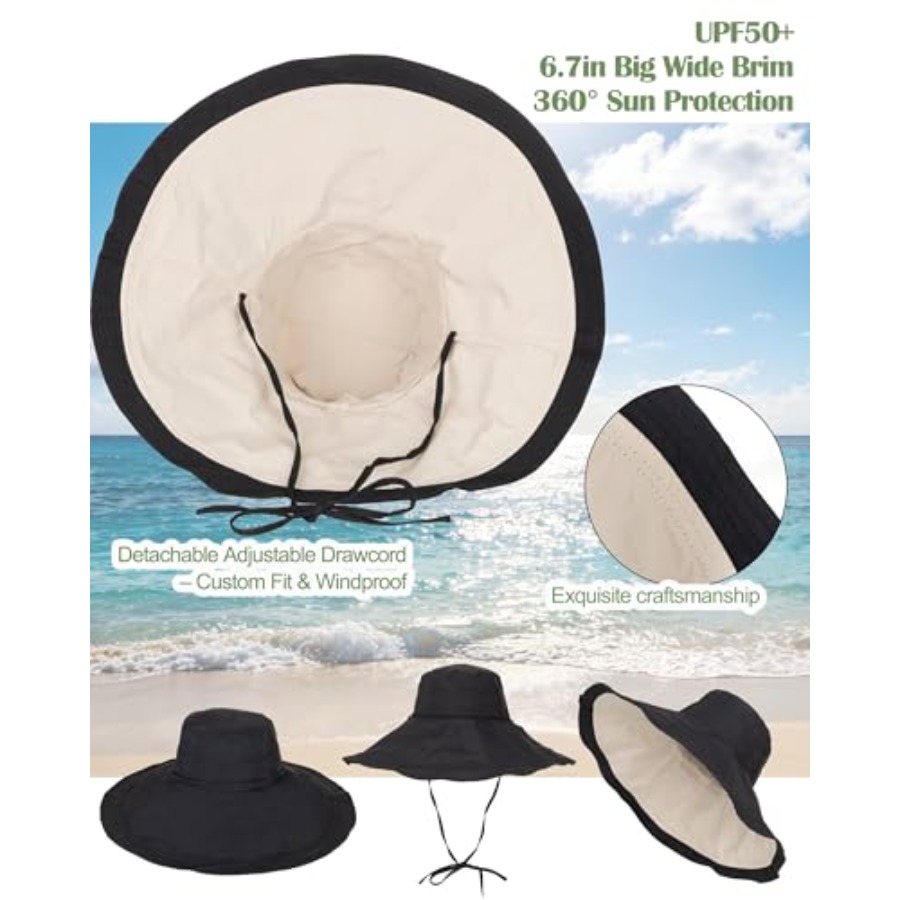 Extra Wide-Brim Sun Hats Women - đánh giá và giá Packable Hat Nylon