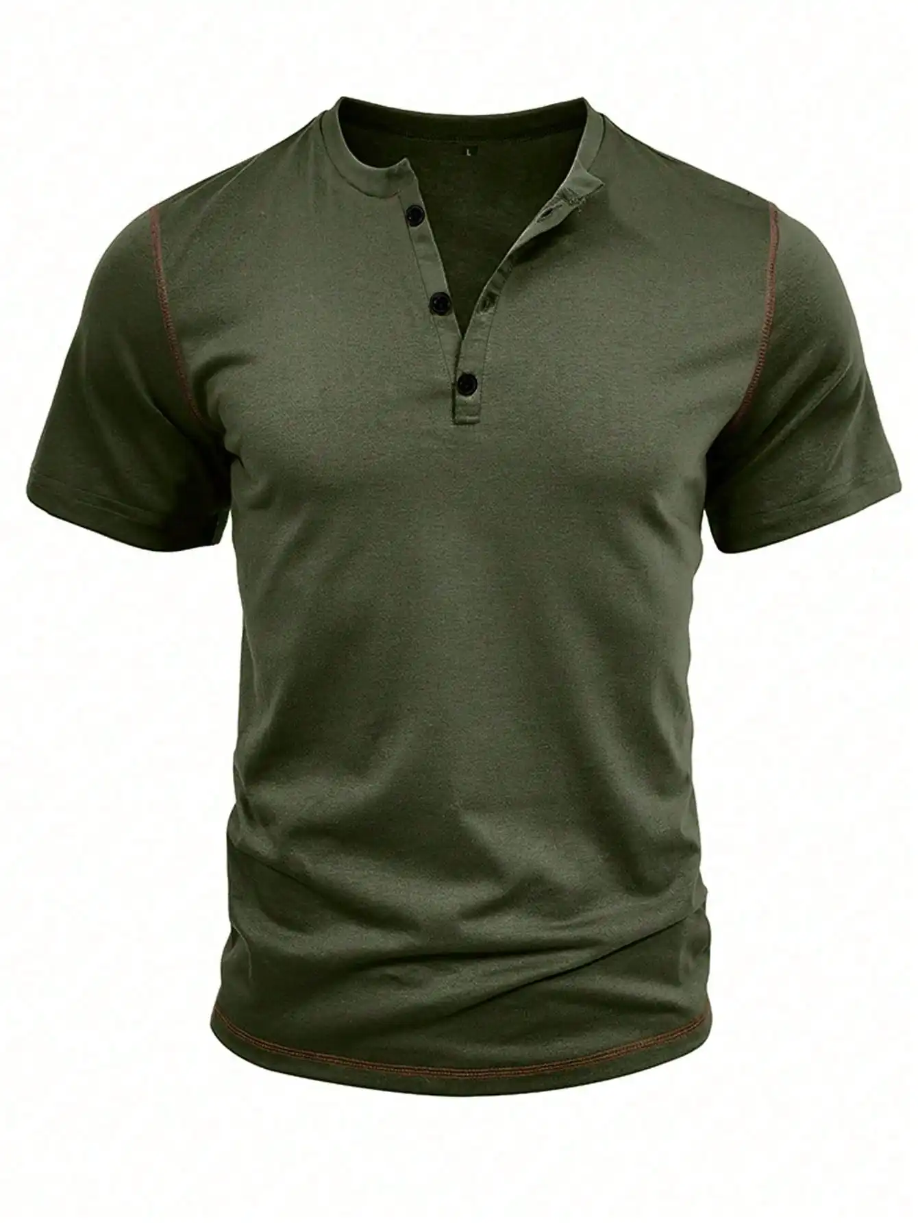 Mens Cotton Henley Neck Short  - đánh giá và giá Shirt Camp Collar