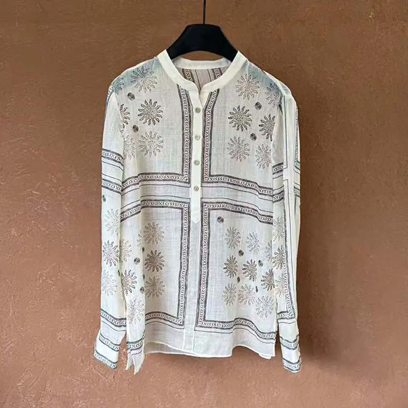 Women New Design Loose Tempera - đánh giá và giá Resort Shirt Floral