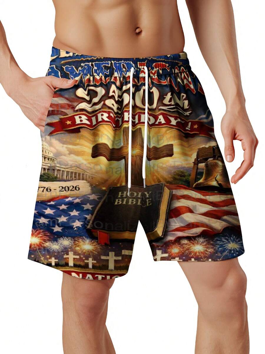 Mens Patriotic Swim Trunks 250 - đánh giá và giá Swim Trunk Quick Dry