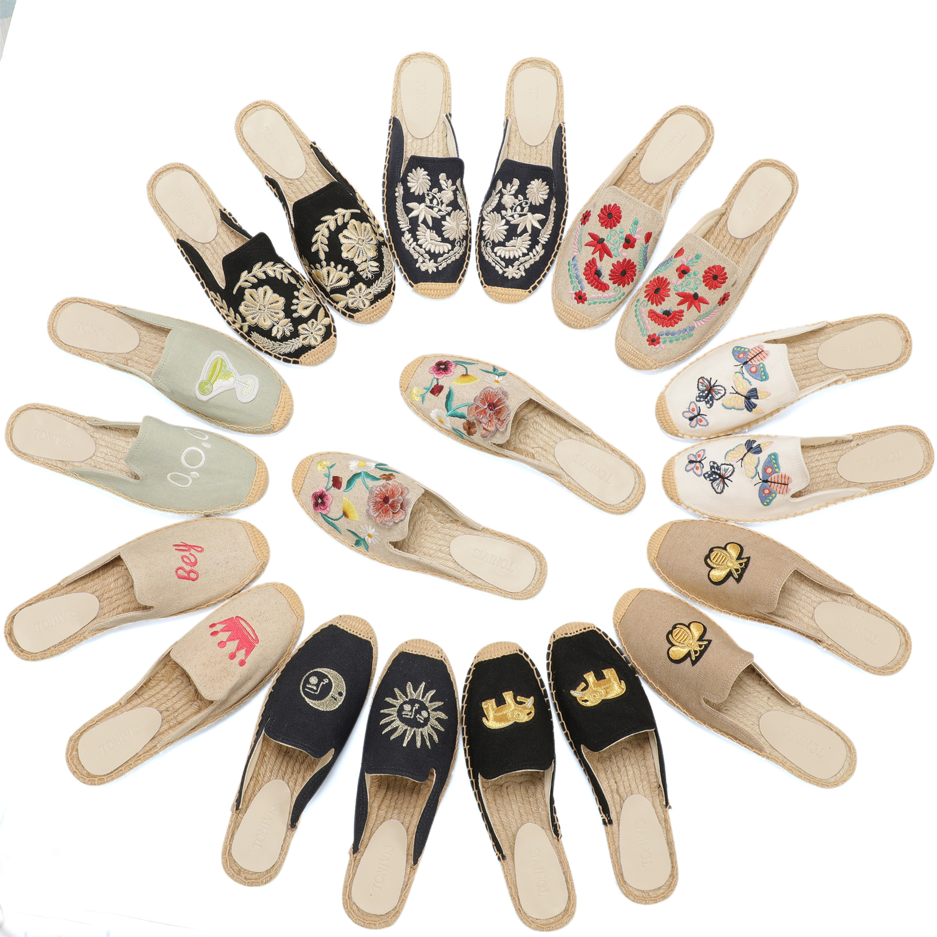 Women Floral Embroidered Espad - đánh giá và giá Espadrille Slip On