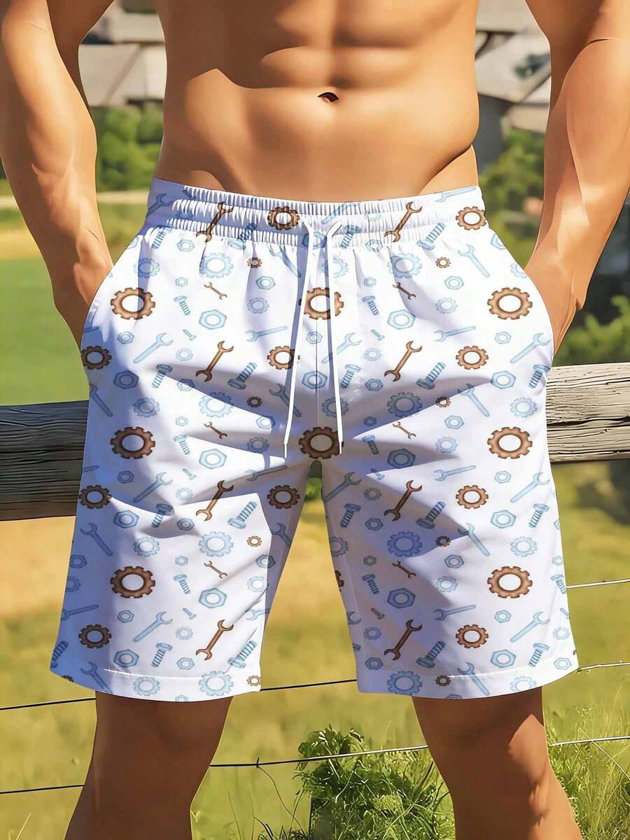 Mechanical Tools Pattern Swim  - đánh giá và giá Swim Trunk Quick Dry