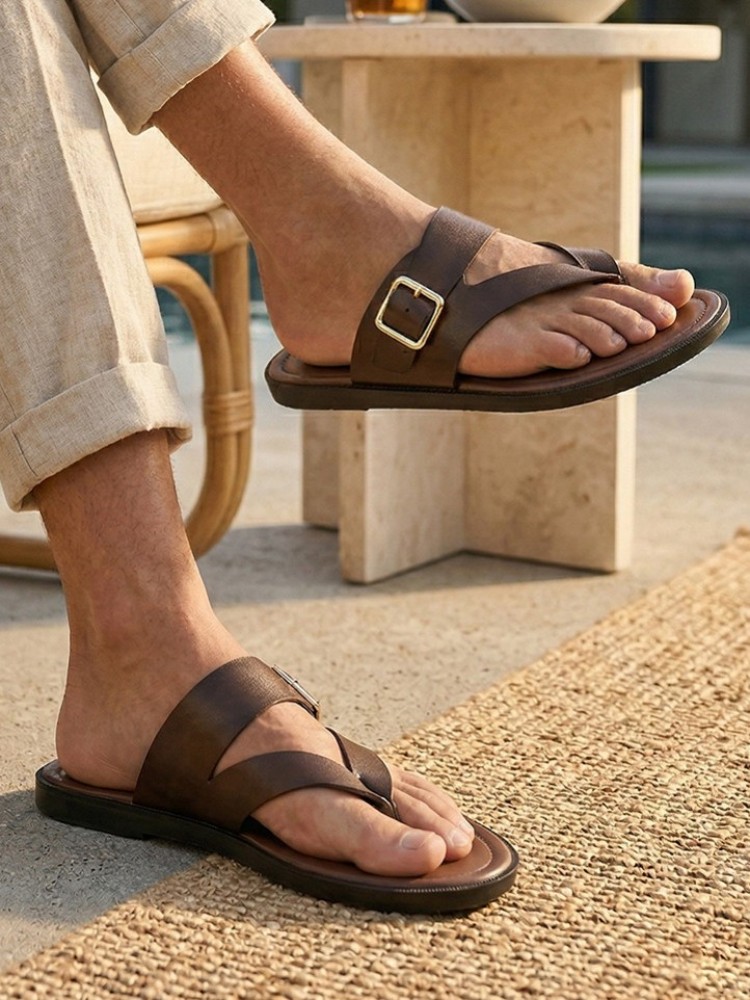 Outside Summer Mens Flat Shoes - đánh giá và giá Flip Flop Leather Men
