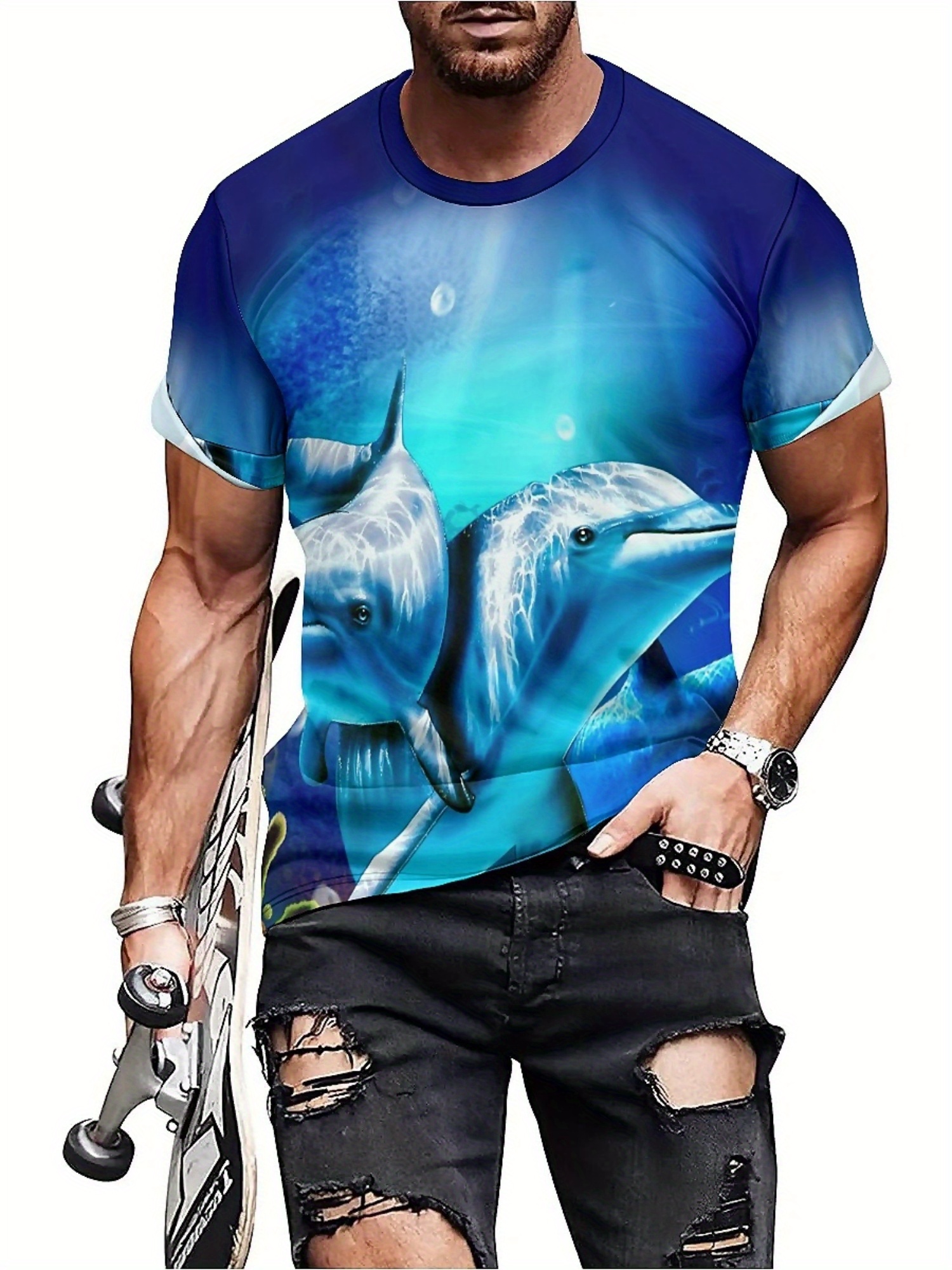 Men'S Ocean Animal Dolphin Pri - đánh giá và giá Tee Graphic Print